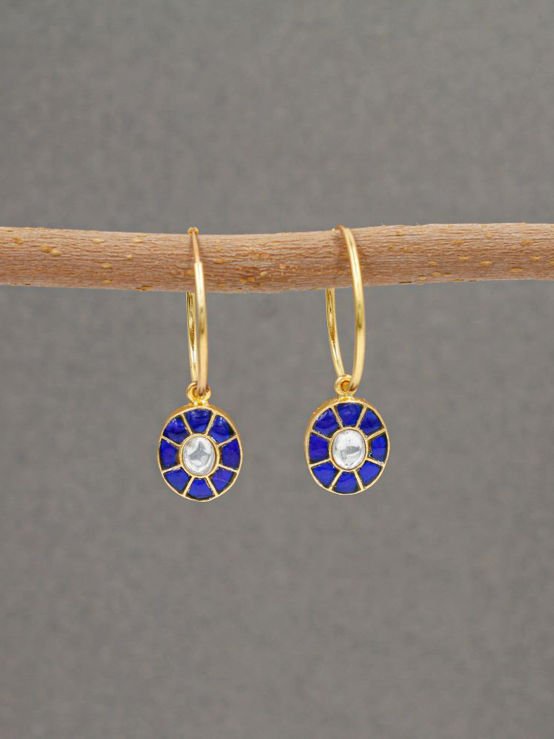 

SANGEETA BOOCHRA Circular Drop Earrings, Blue