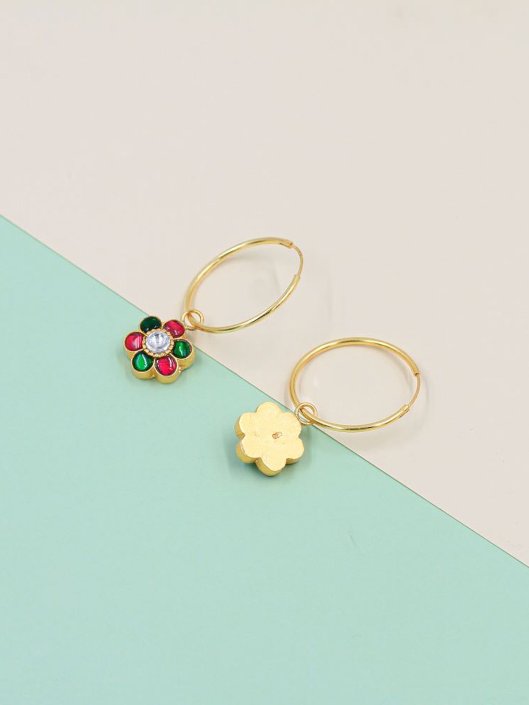 

SANGEETA BOOCHRA Circular Drop Earrings, Multi