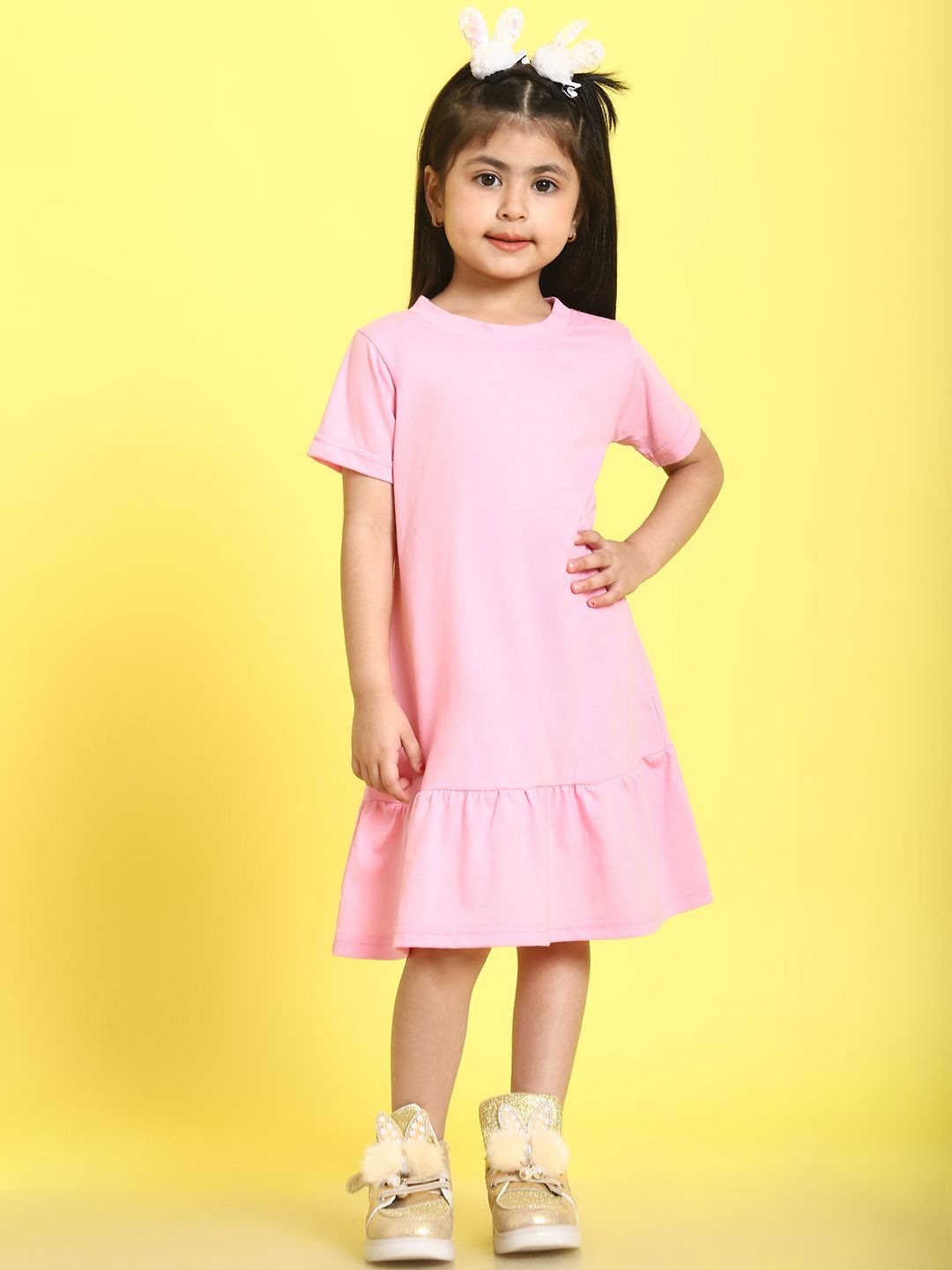 

MINI & MING Drop-Waist Dress, Pink