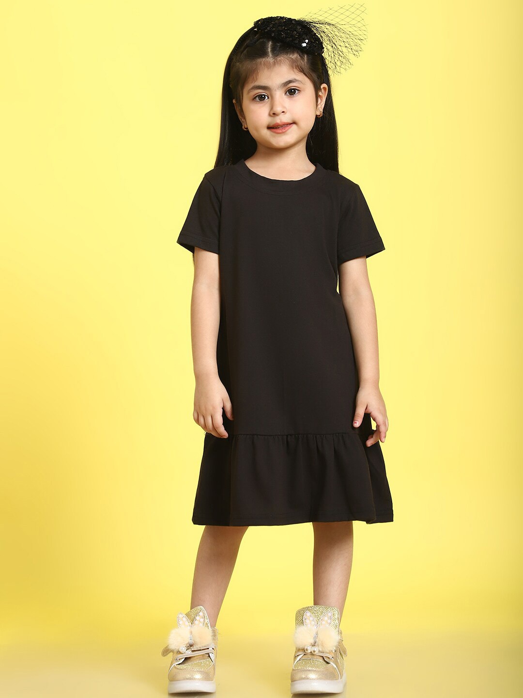 

MINI & MING Drop-Waist Dress, Black