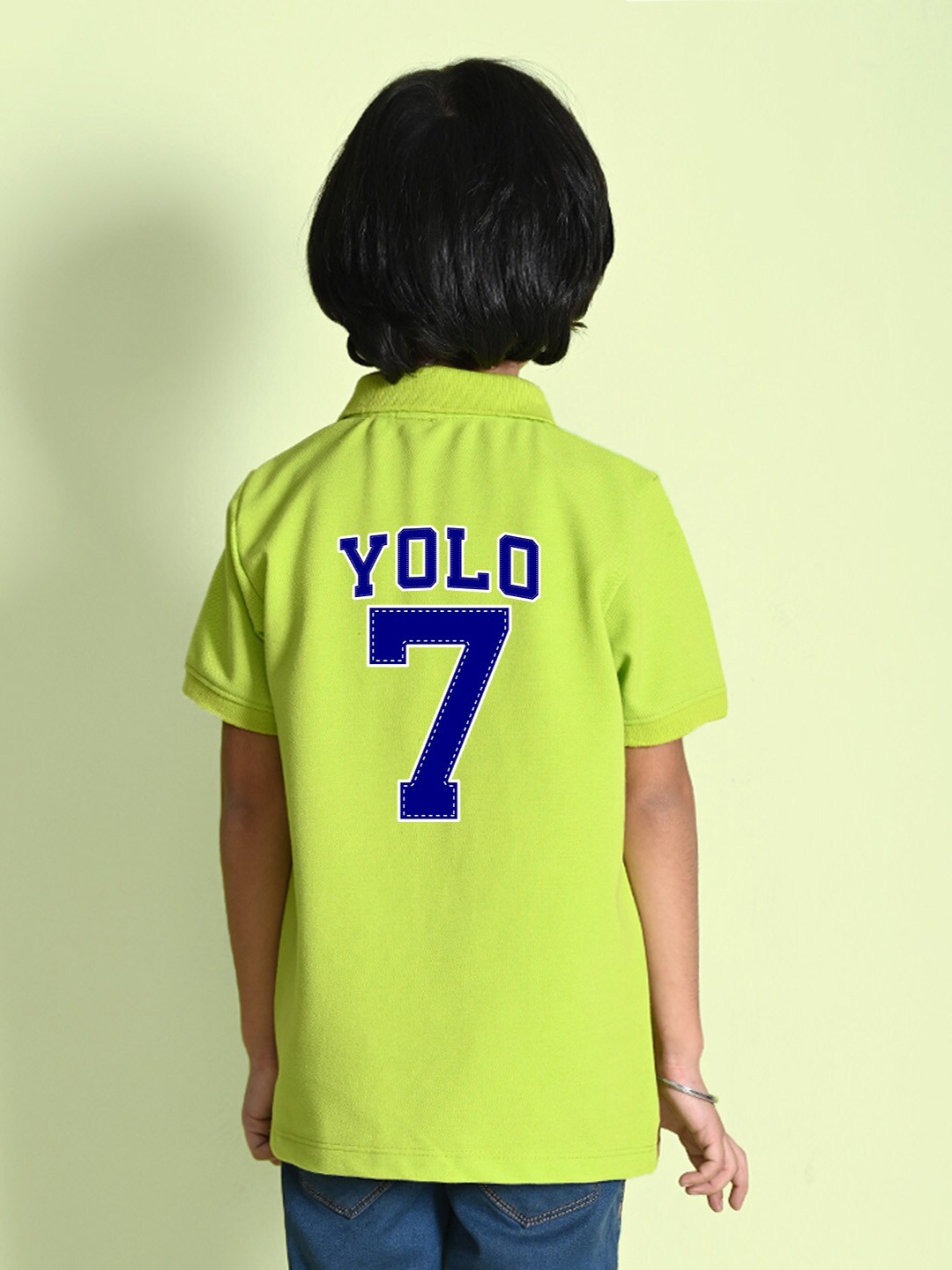 

NUSYL Boys Polo Collar Applique T-shirt, Green
