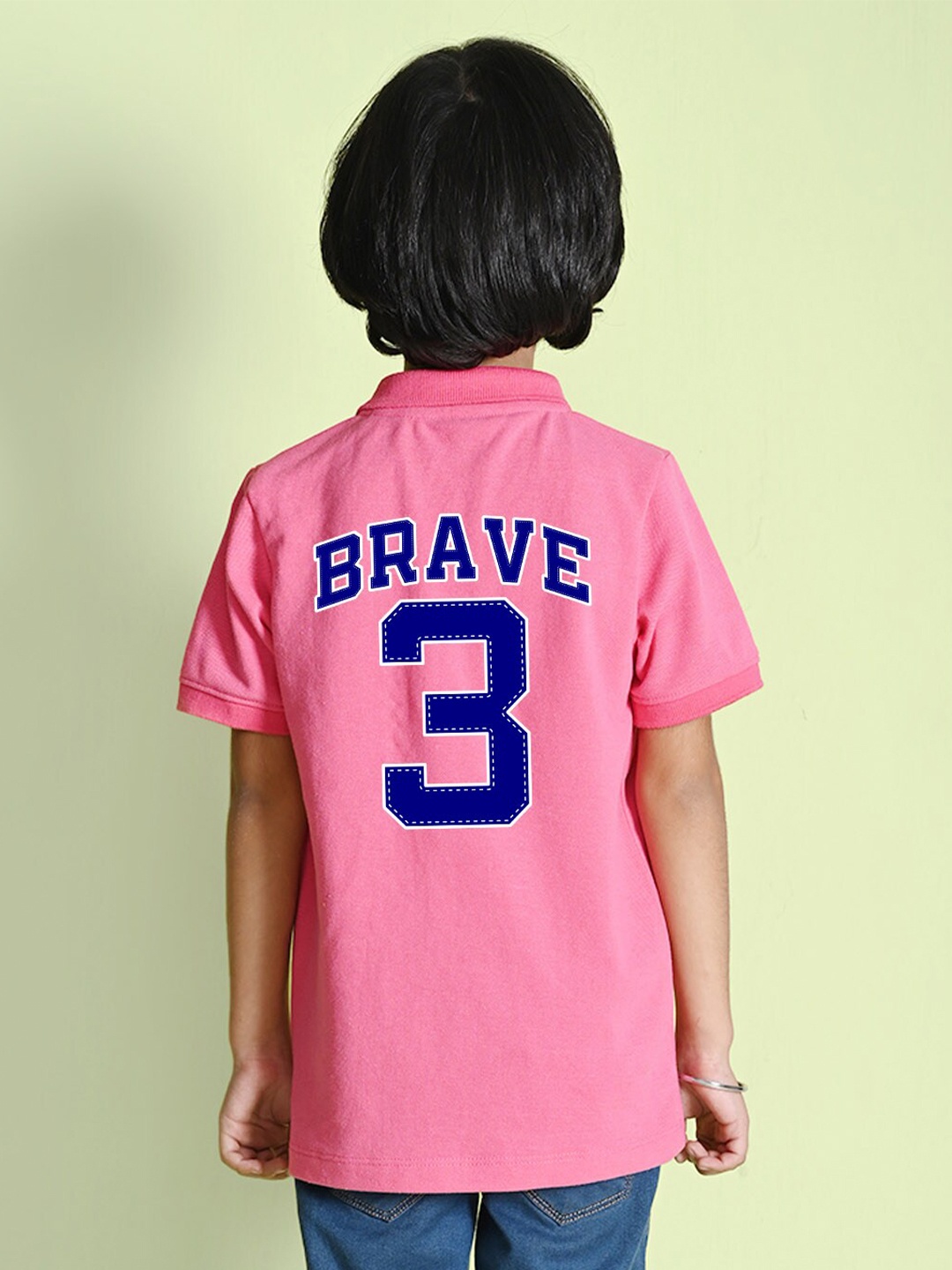 

NUSYL Boys Colourblocked Polo Collar Pockets T-shirt, Pink