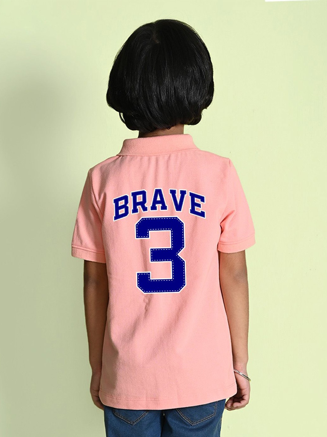 

NUSYL Boys Polo Collar T-shirt, Peach