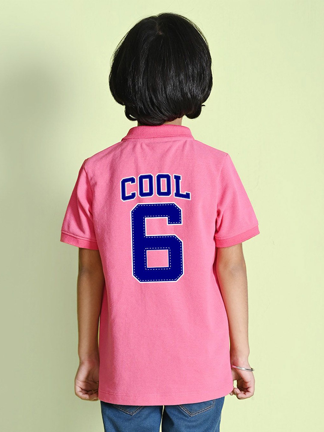 

NUSYL Boys Polo Collar Applique T-shirt, Pink