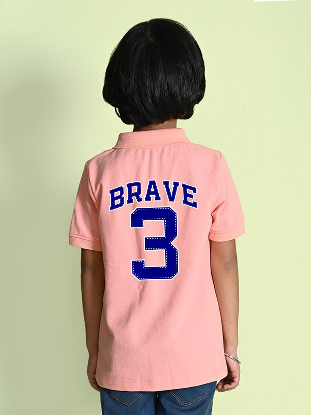 

NUSYL Boys Polo Collar T-shirt, Peach