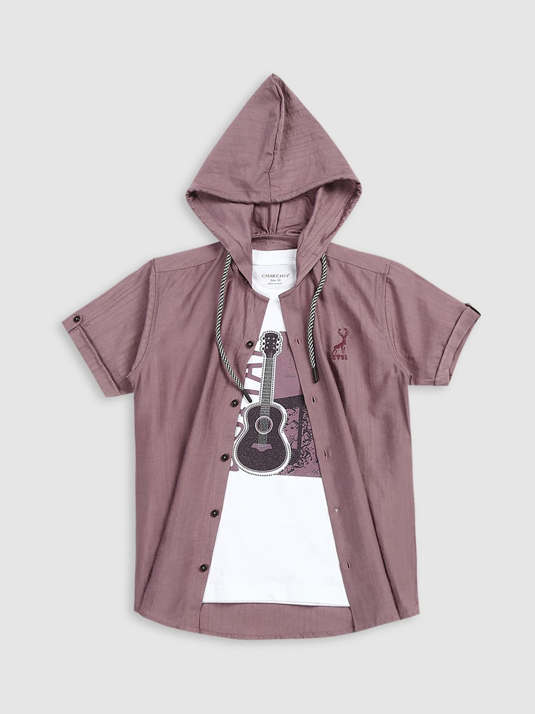 

CAVIO Boys Casual Shirt & T-Shirt, Magenta