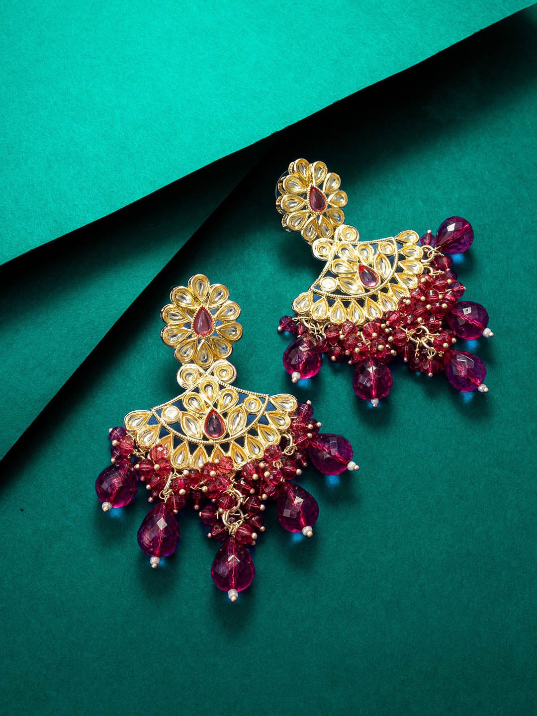 

aadita Oval Jhumkas Earrings, Gold