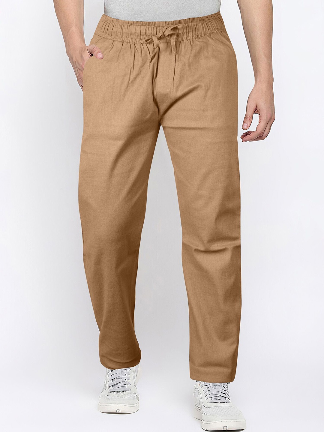 

Jb Just BLACK Men Relaxed Loose Fit Trousers, Khaki