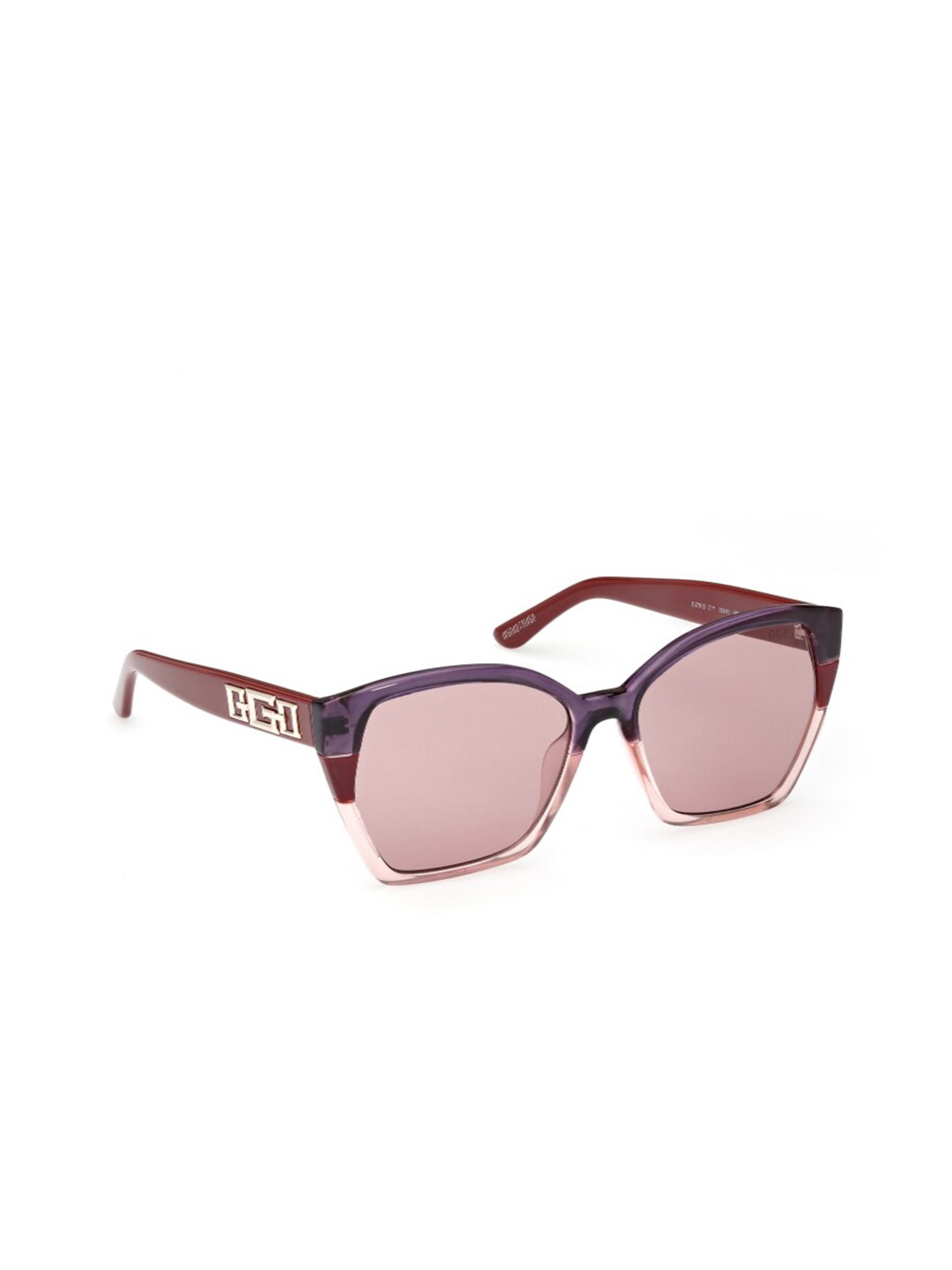 

GUESS Women Square Sunglasses with UV Protected Lens, Purple