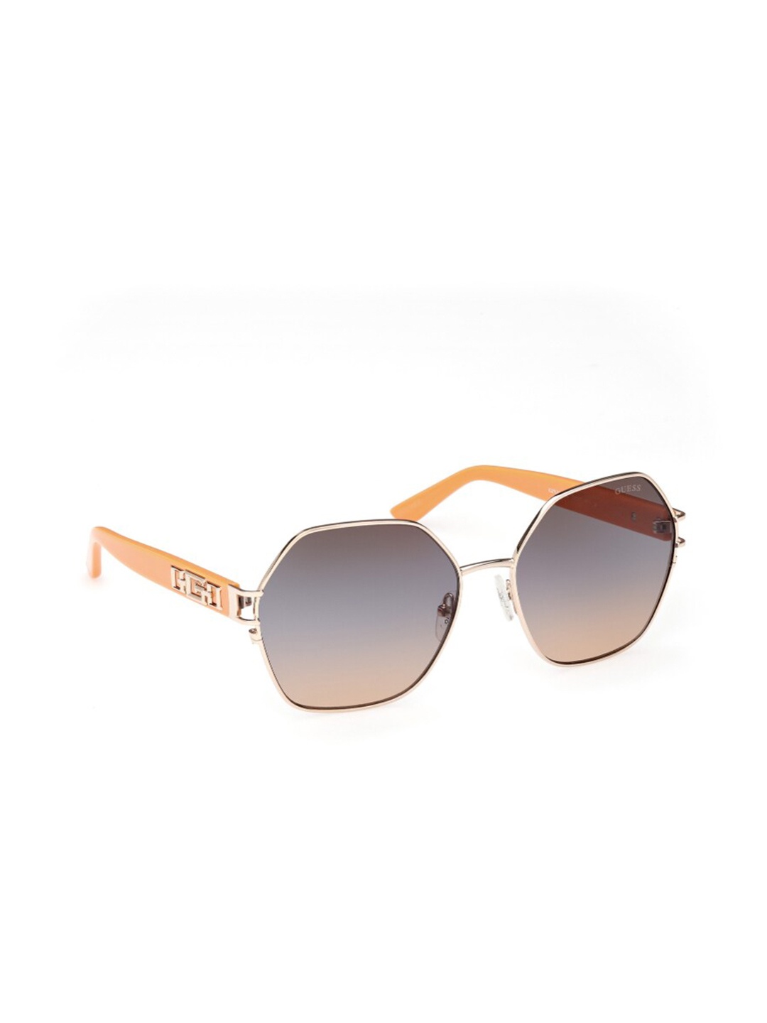 GUESS Women Oversized Sunglasses with UV Protected Lens, Grey