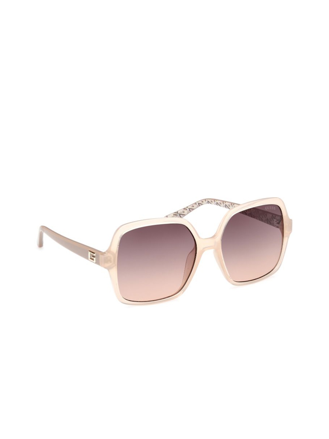 

GUESS Women Square Sunglasses with UV Protected Lens, Brown
