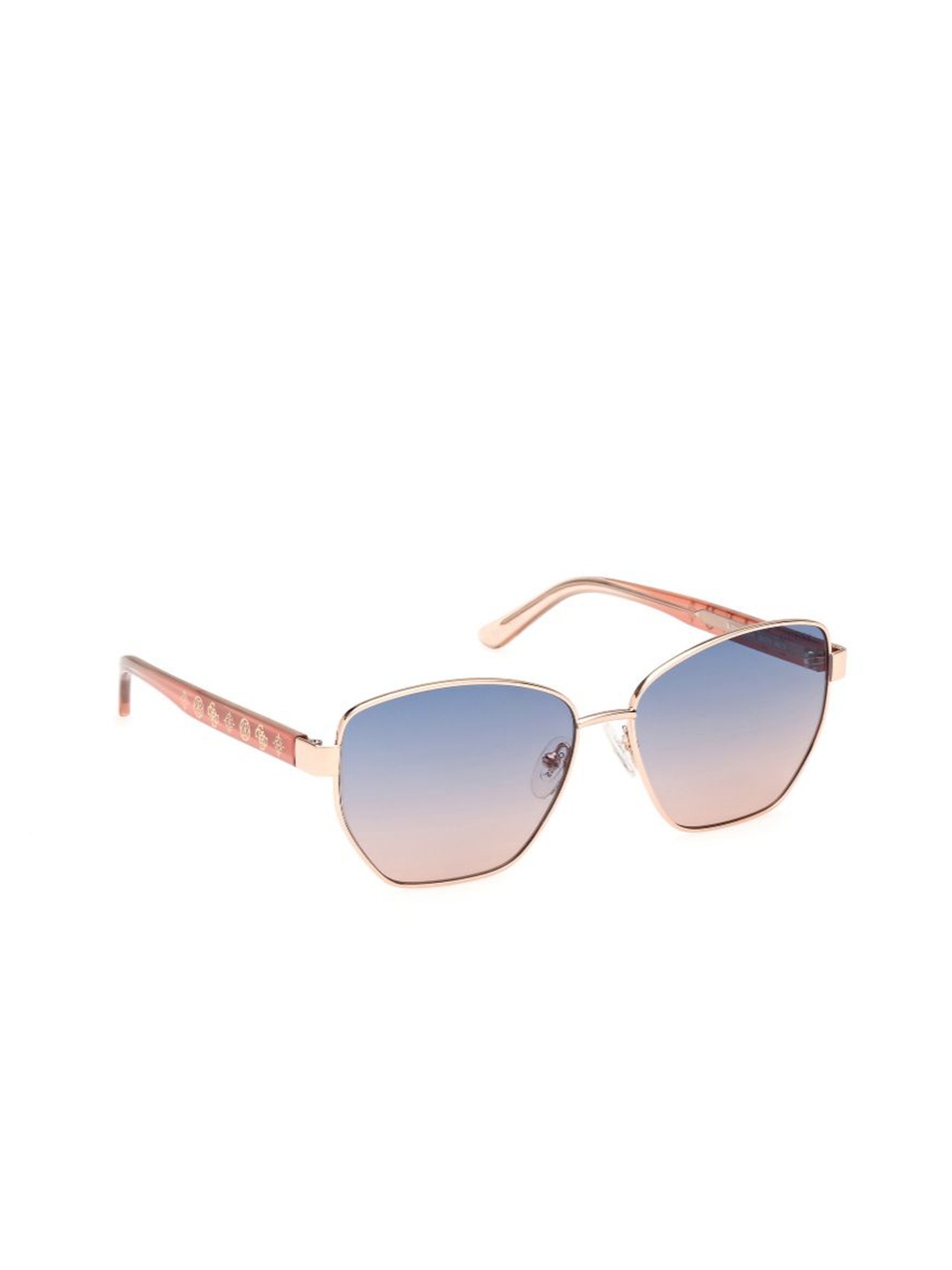 

GUESS Women Square Sunglasses with UV Protected Lens, Blue