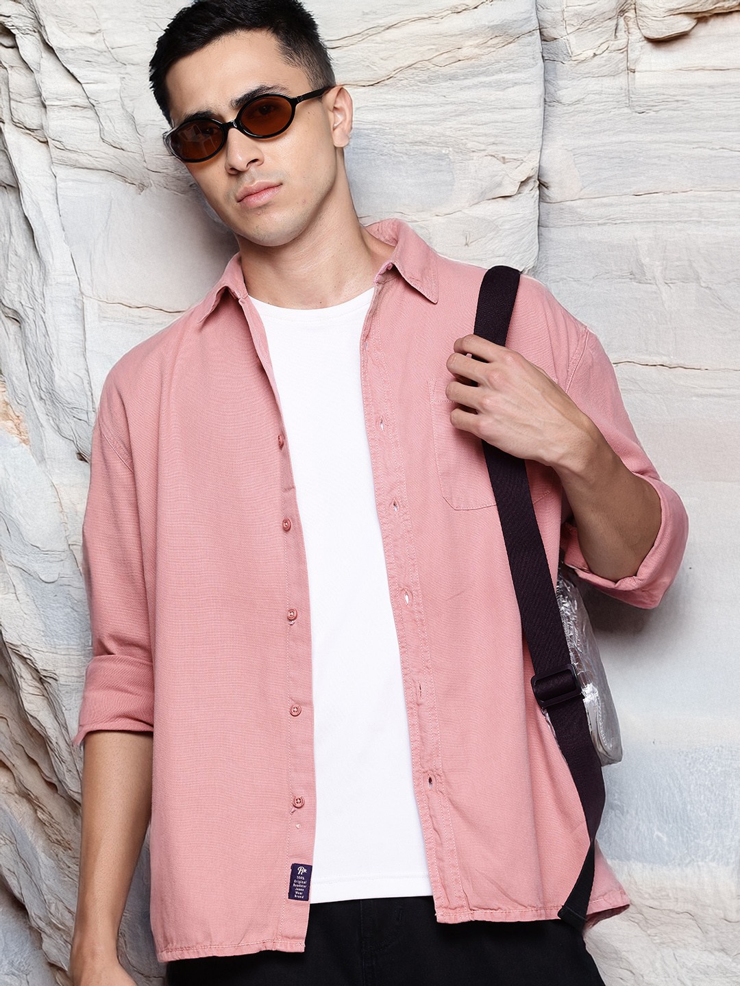 

The Roadster Lifestyle Co. Relaxed Fit Casual Shirt, Pink