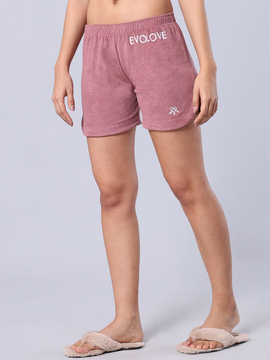 

evolove Women Yoga Sports Shorts, Mauve