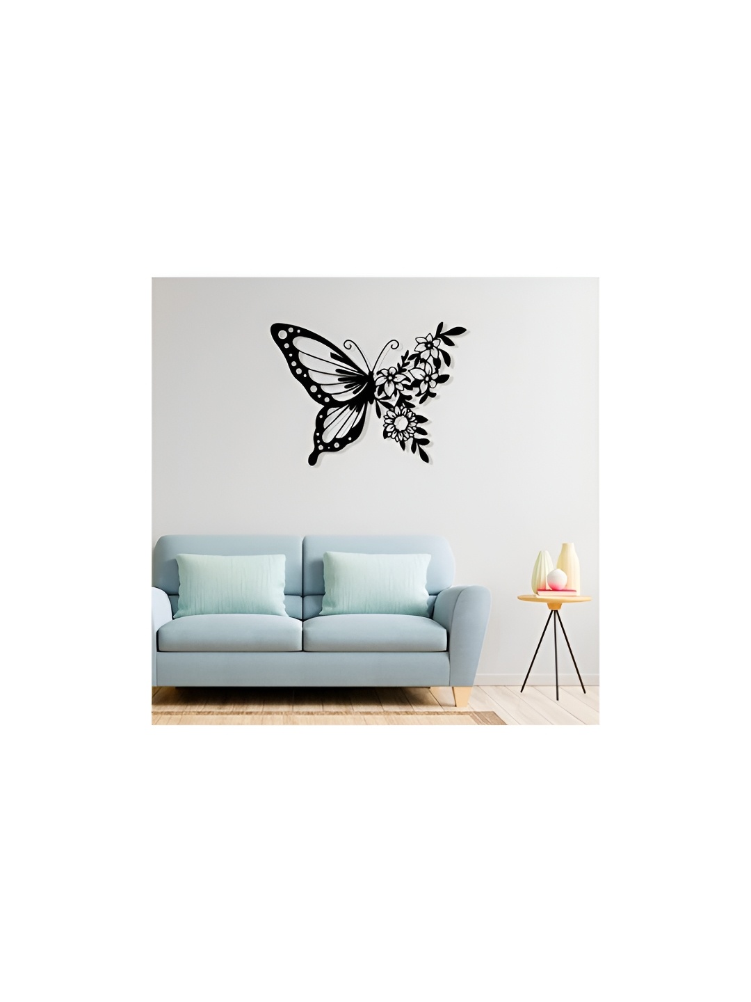 

Artrooms Butterfly Metal Wall Art, Black