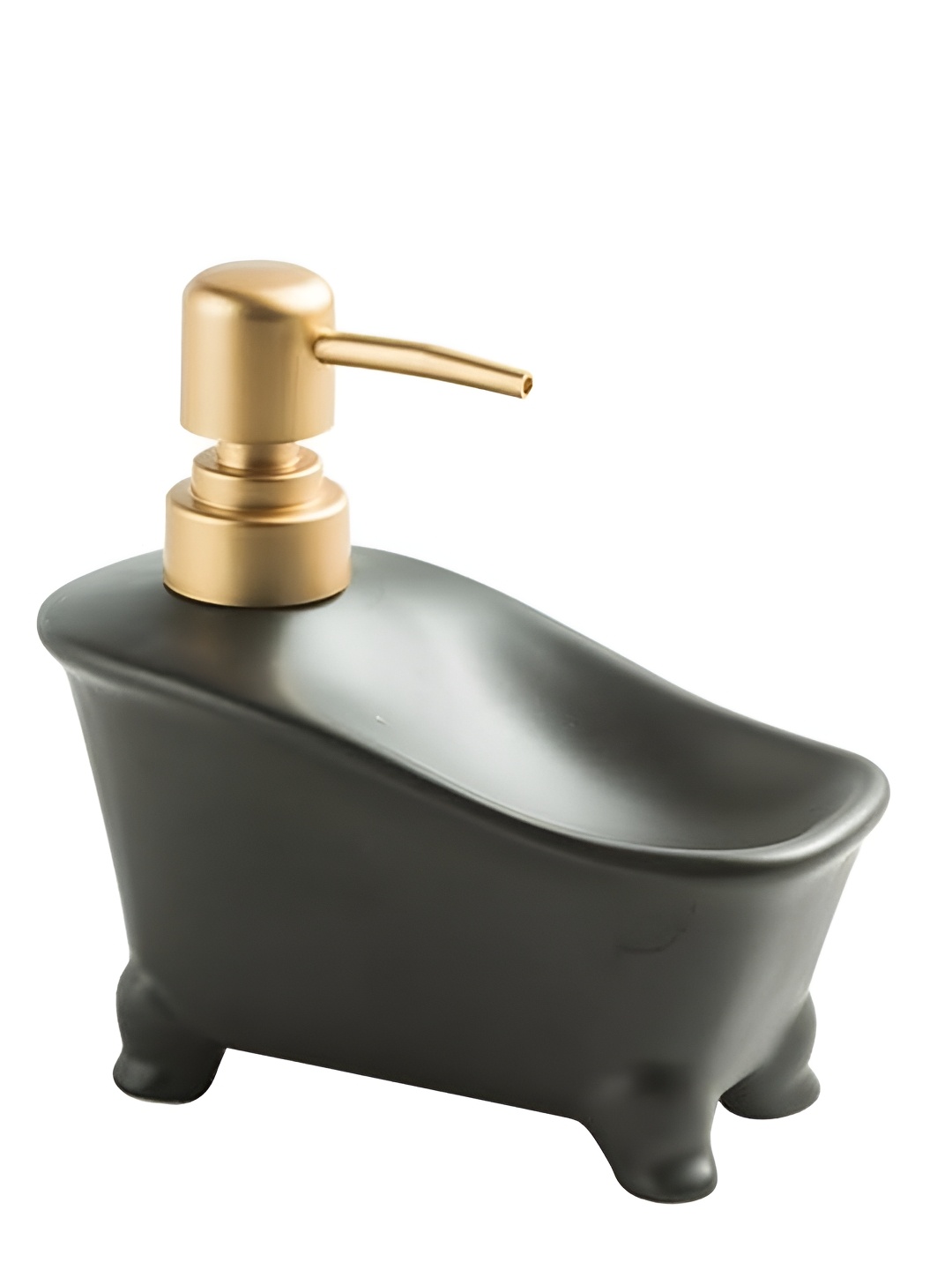 

Kuber Industries Black Solid Ceramic Soap Dispenser