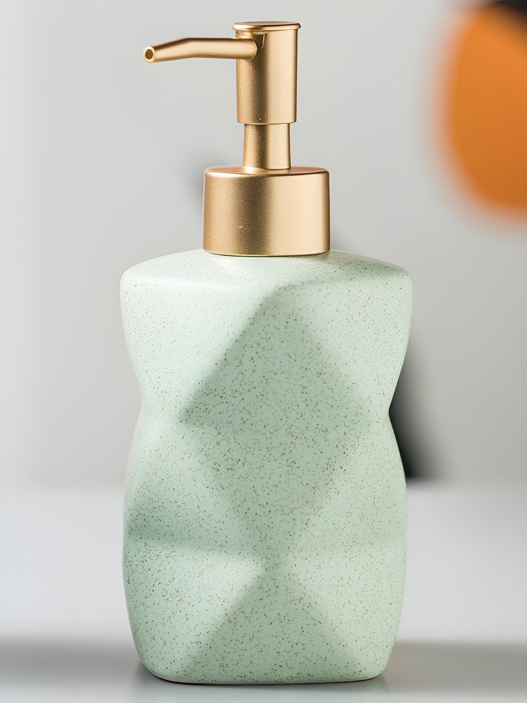 

Kuber Industries Green Solid Ceramic Soap Dispenser