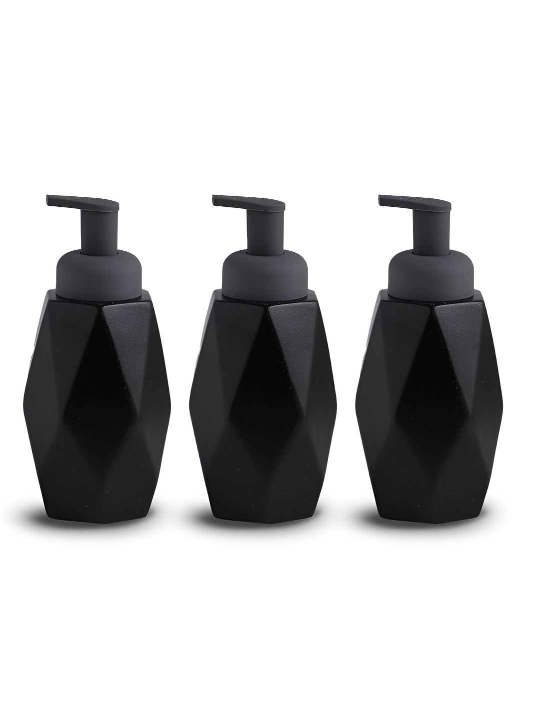 

Kuber Industries Black 3 piece Solid Ceramic Soap Dispenser