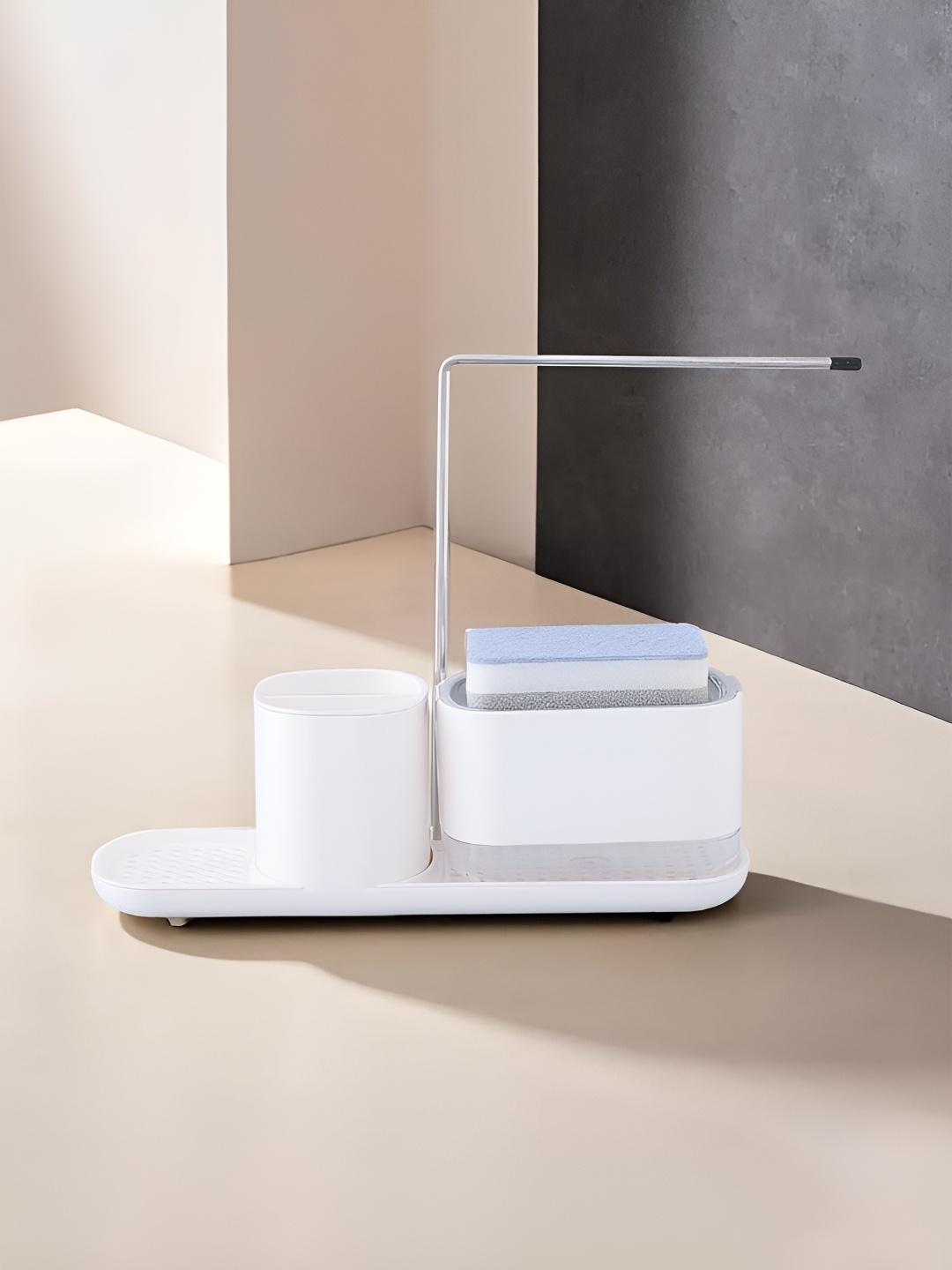 

Kuber Industries White Solid Plastic Soap Dispenser