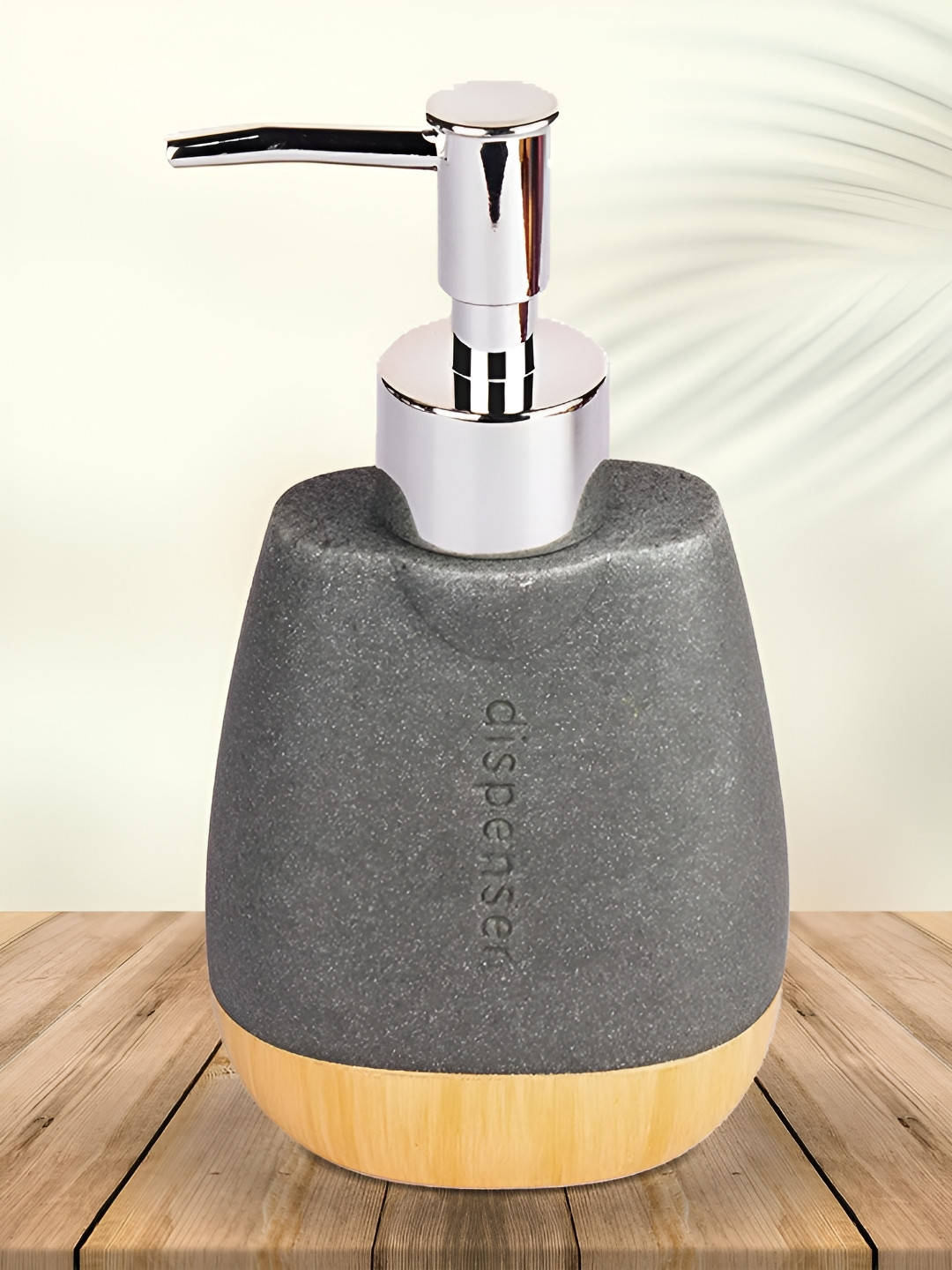 

Kuber Industries Grey & Yellow Solid Resin Soap Dispenser