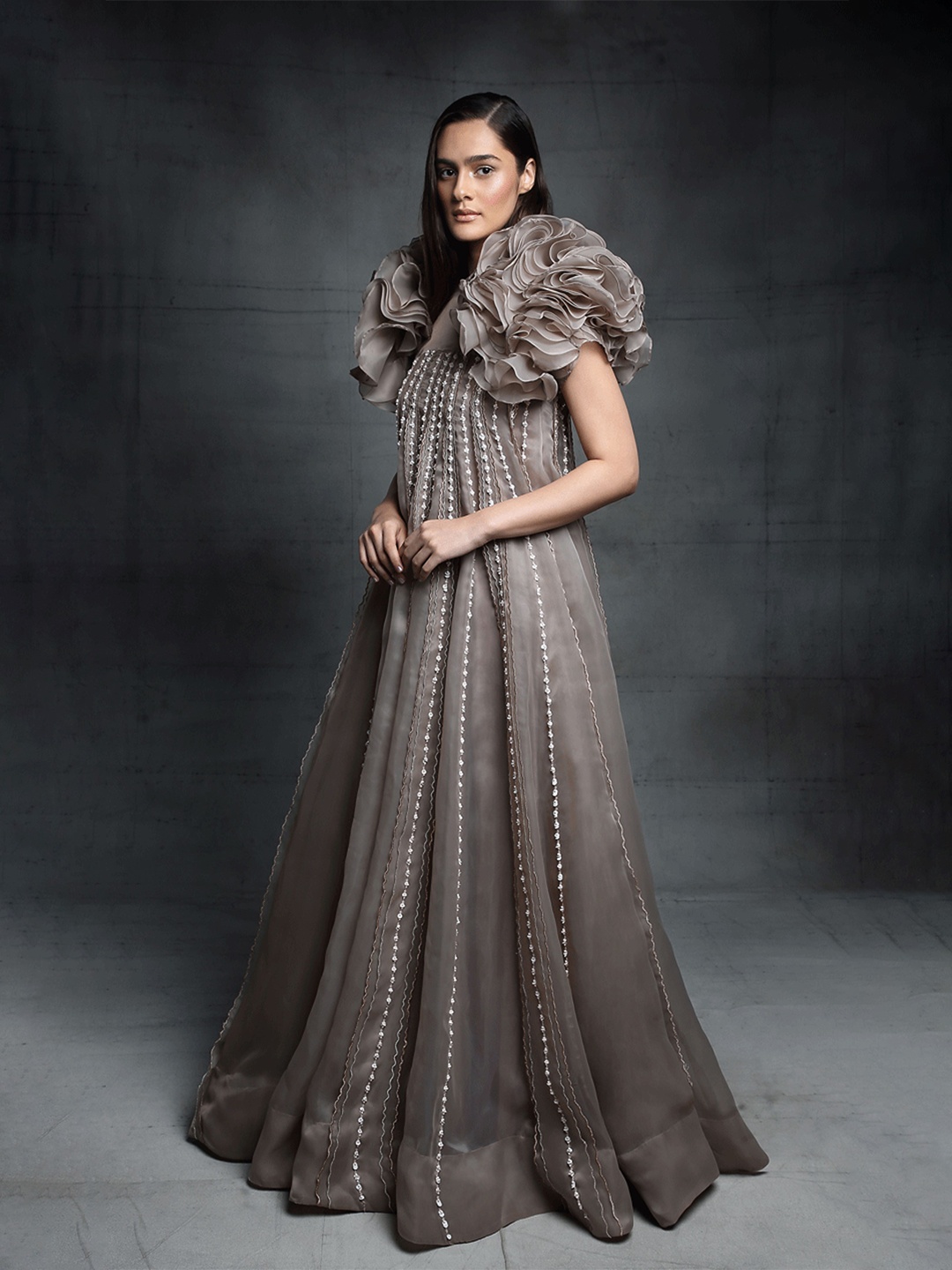 

Masumi Mewawalla Satin Maxi Dress, Brown