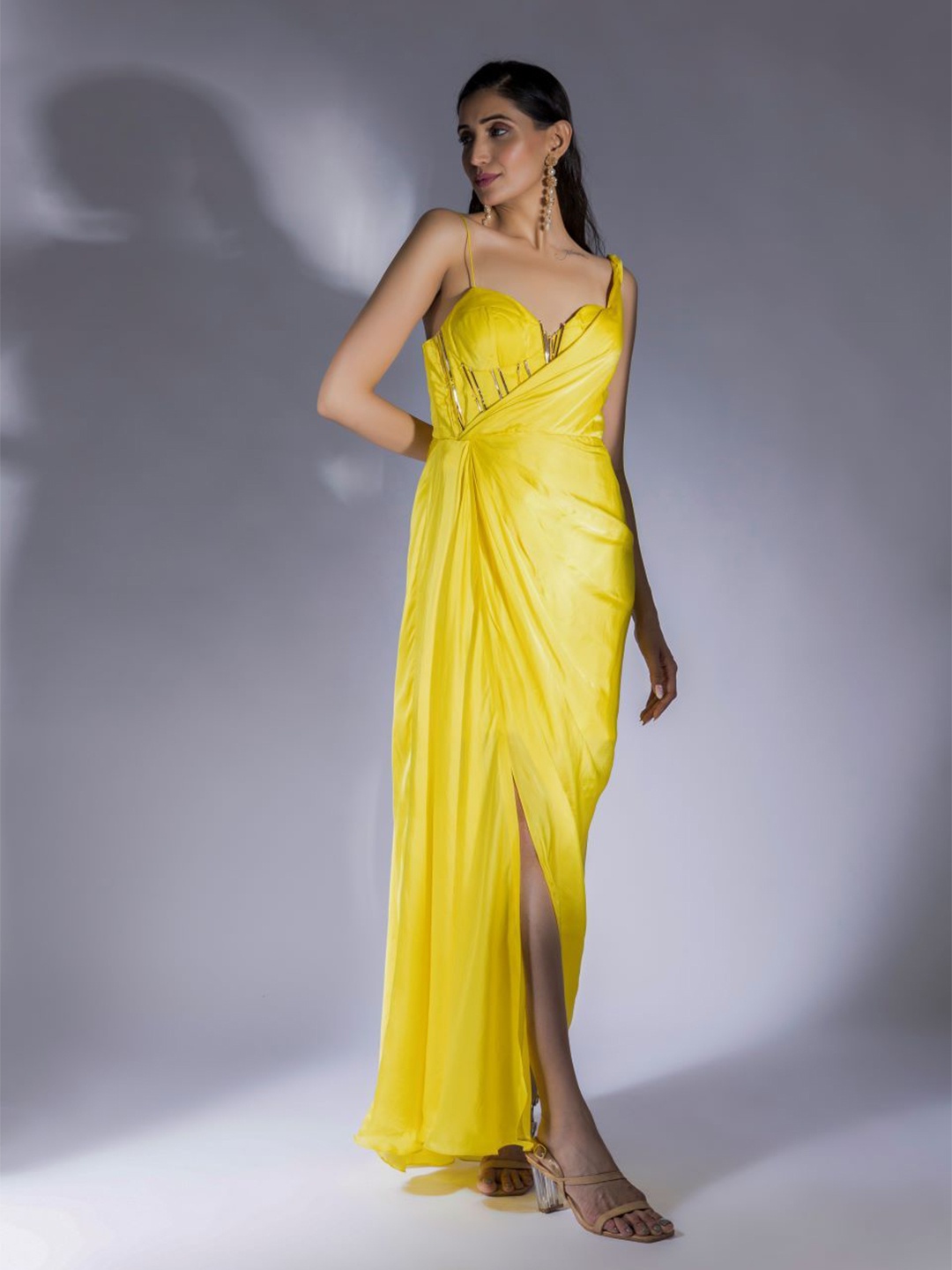 

Masumi Mewawalla Satin Sheath Dress, Yellow