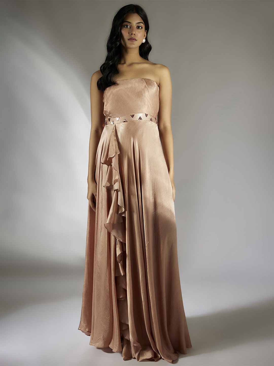 

Masumi Mewawalla Satin Maxi Dress, Gold