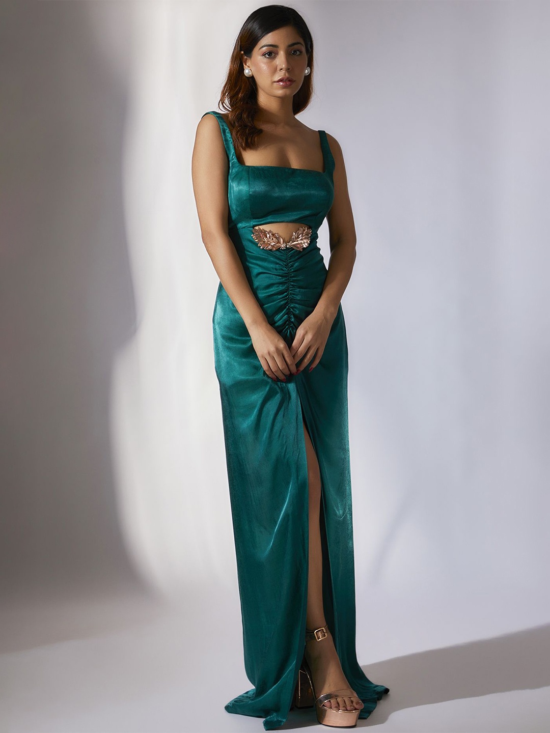 

Masumi Mewawalla Satin Maxi Dress, Green