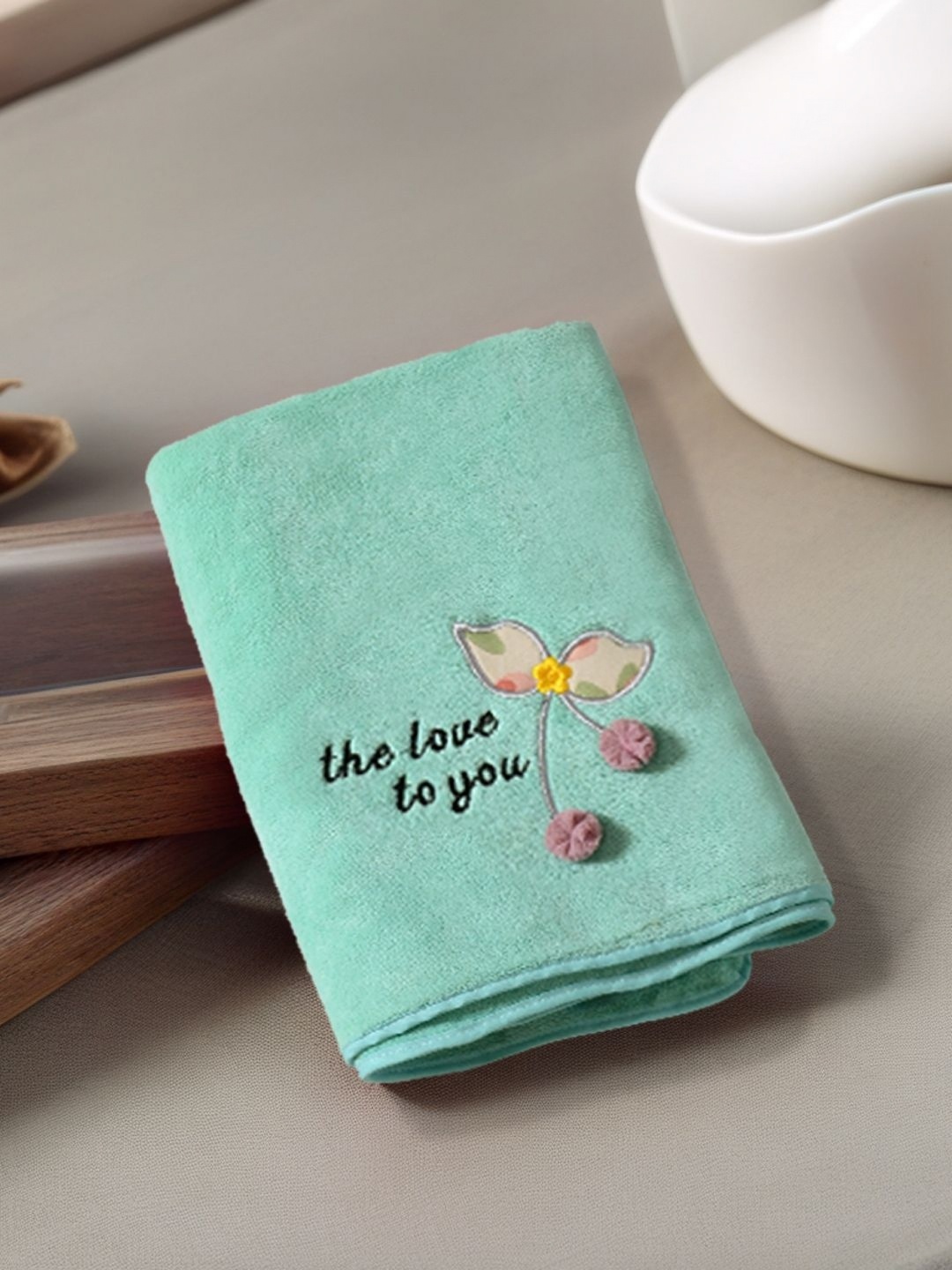 

FABINALIV Green & Black 1 Cotton 400 GSM Bath Towel