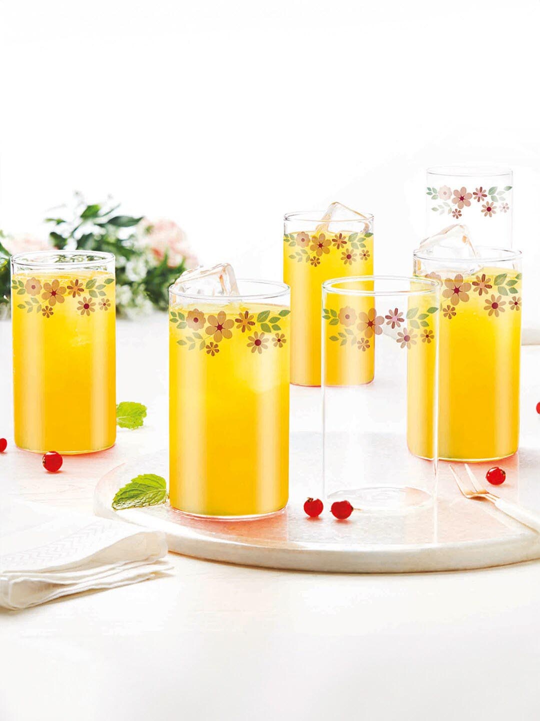

BOROSIL Vision Ayana 6 Pieces Transparent Microwave Safe Drinking Glass 295 ml Each