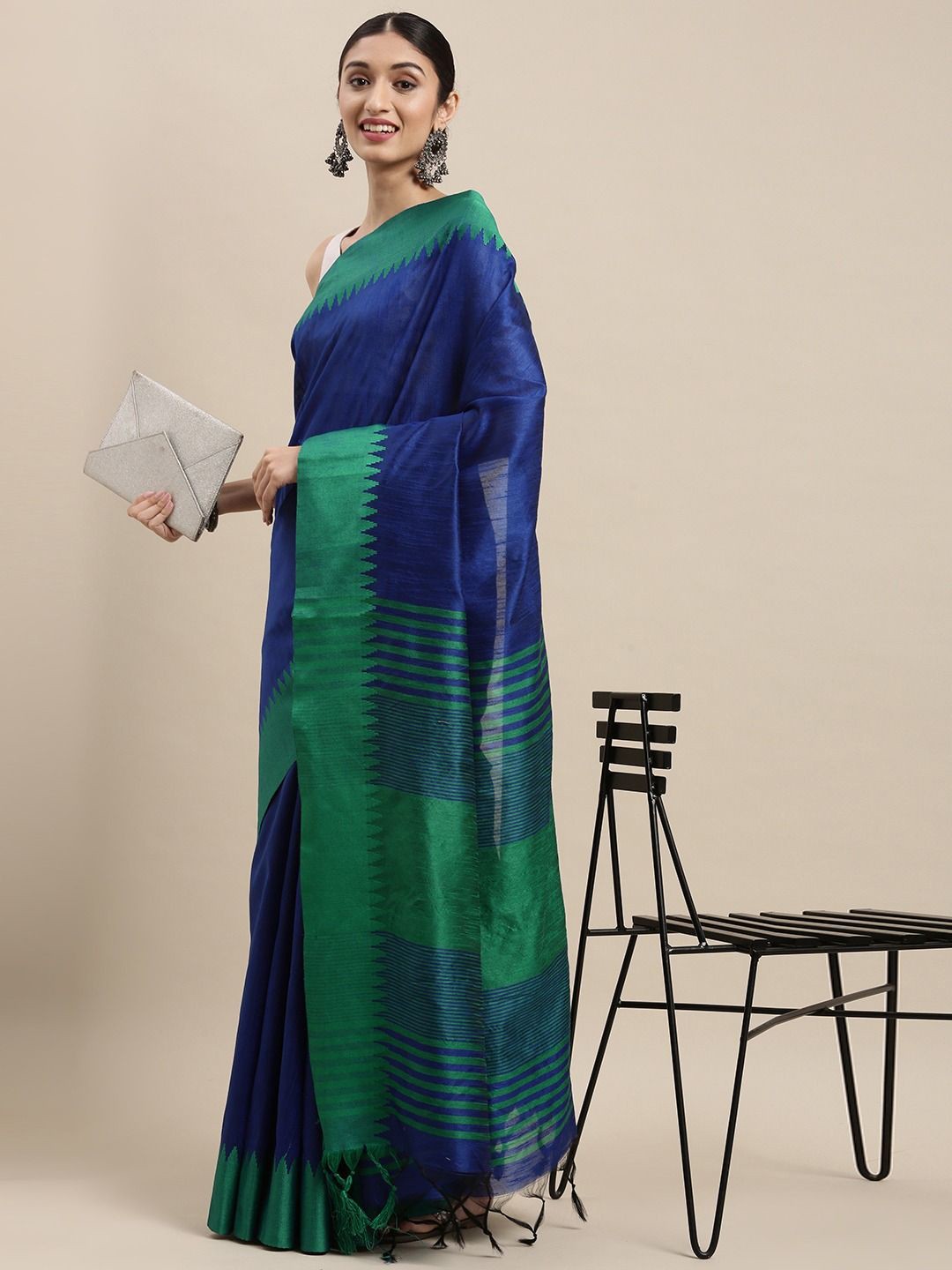 

Panzora Silk Blend Saree, Blue