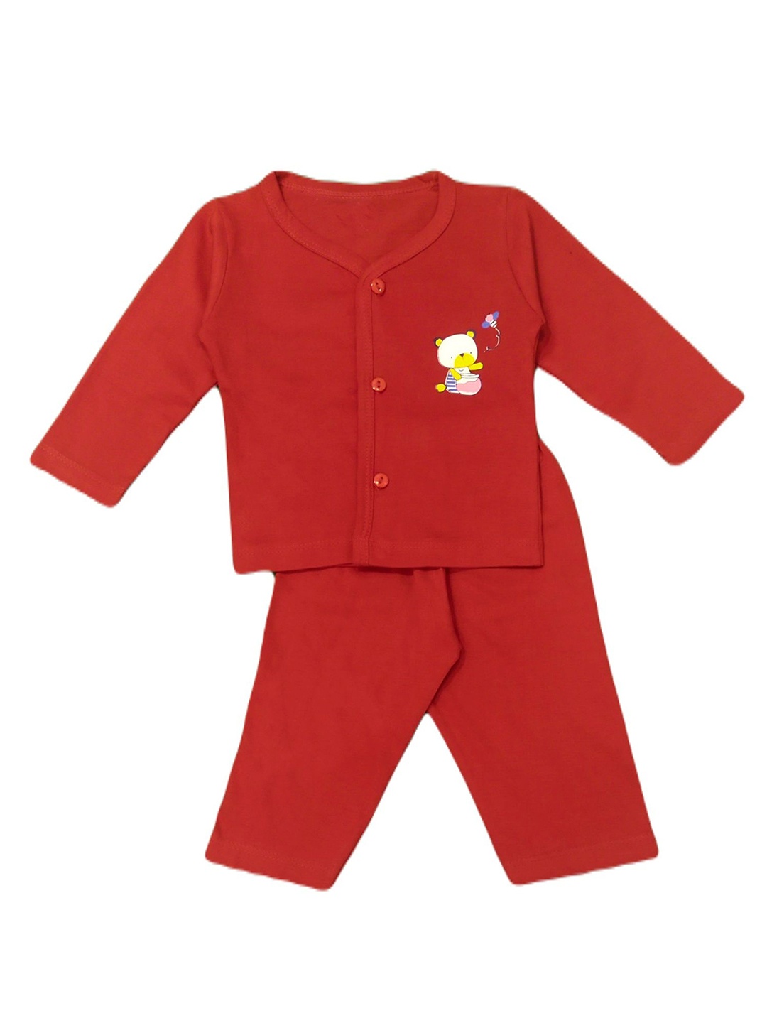 

BAESD Unisex Kids Top with Pyjamas, Red