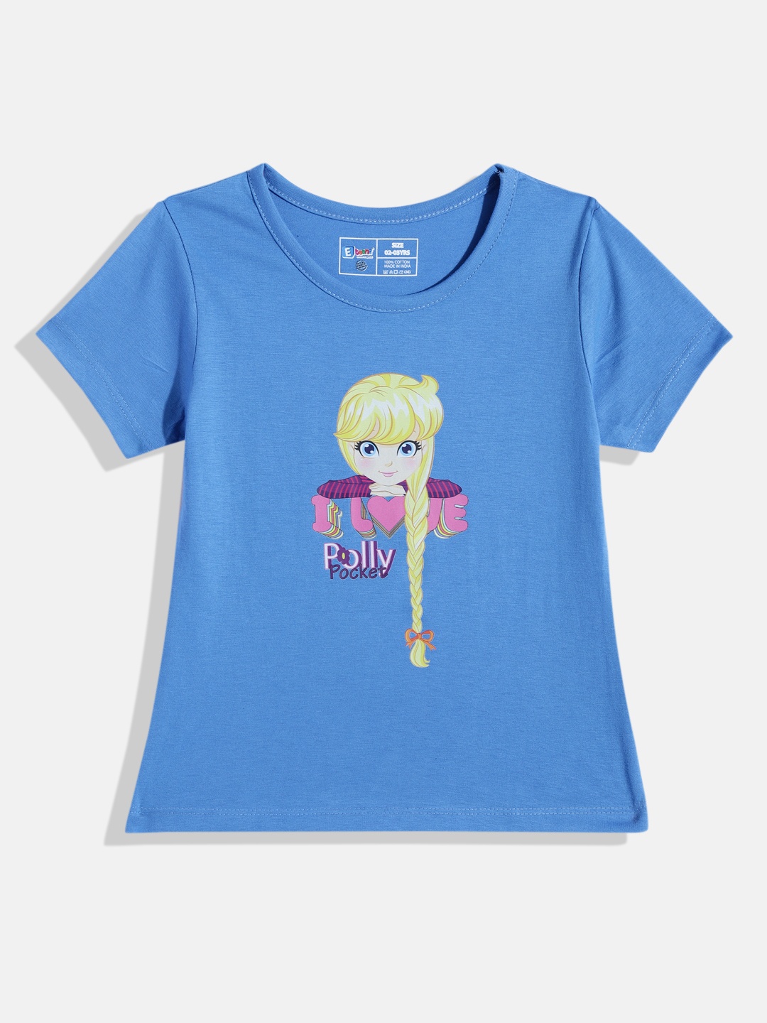 

Eteenz Girls Graphic Printed Pure Cotton T-shirt, Blue