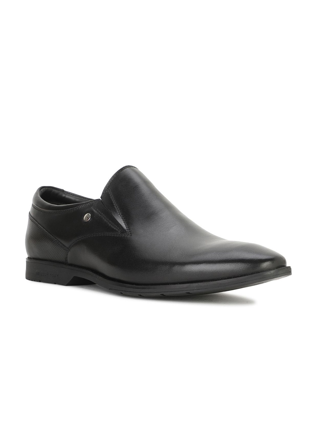 

Hush Puppies Men Leather Formal Slip-Ons, Black