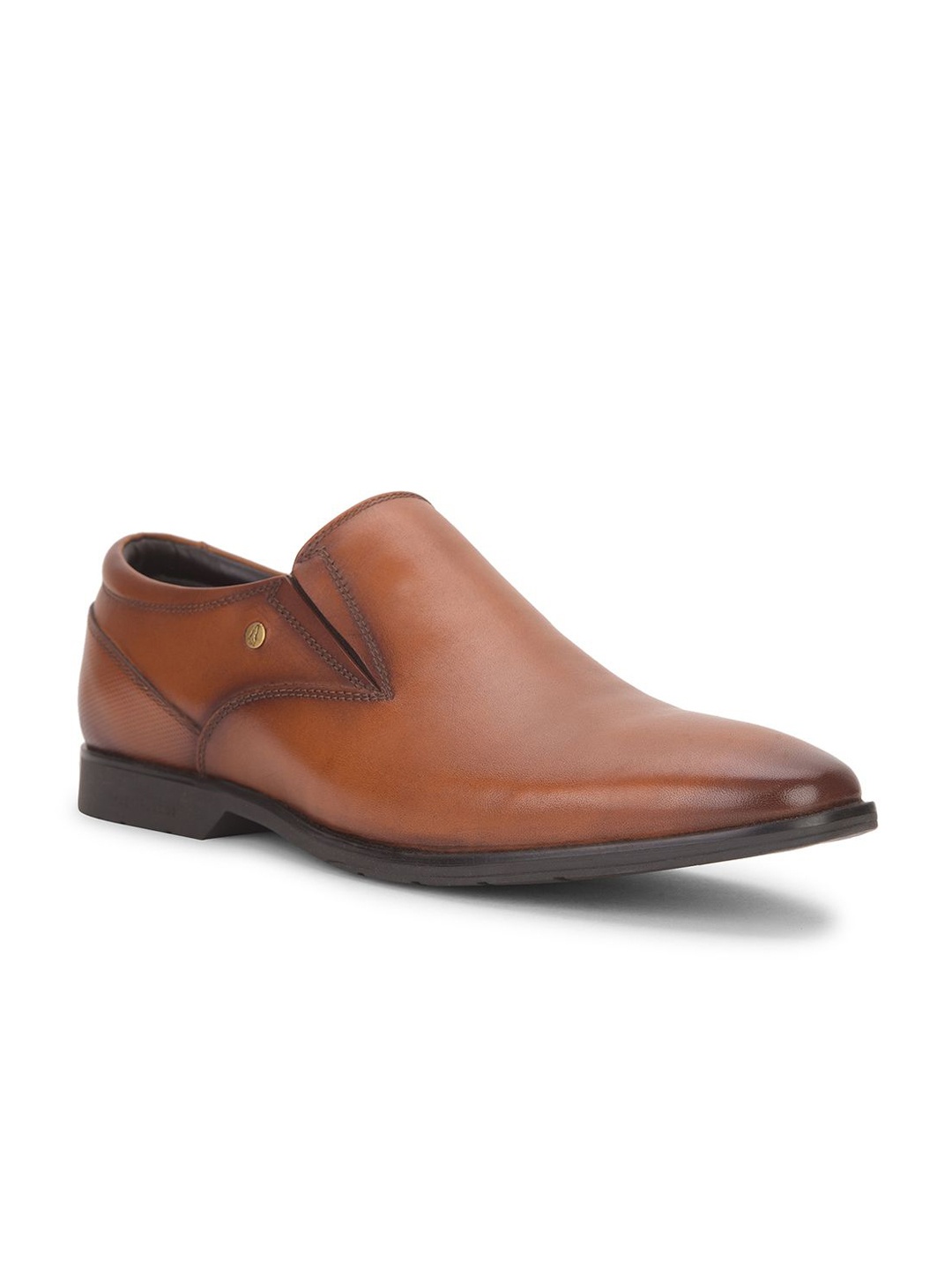 

Hush Puppies Men Leather Formal Slip-Ons, Tan