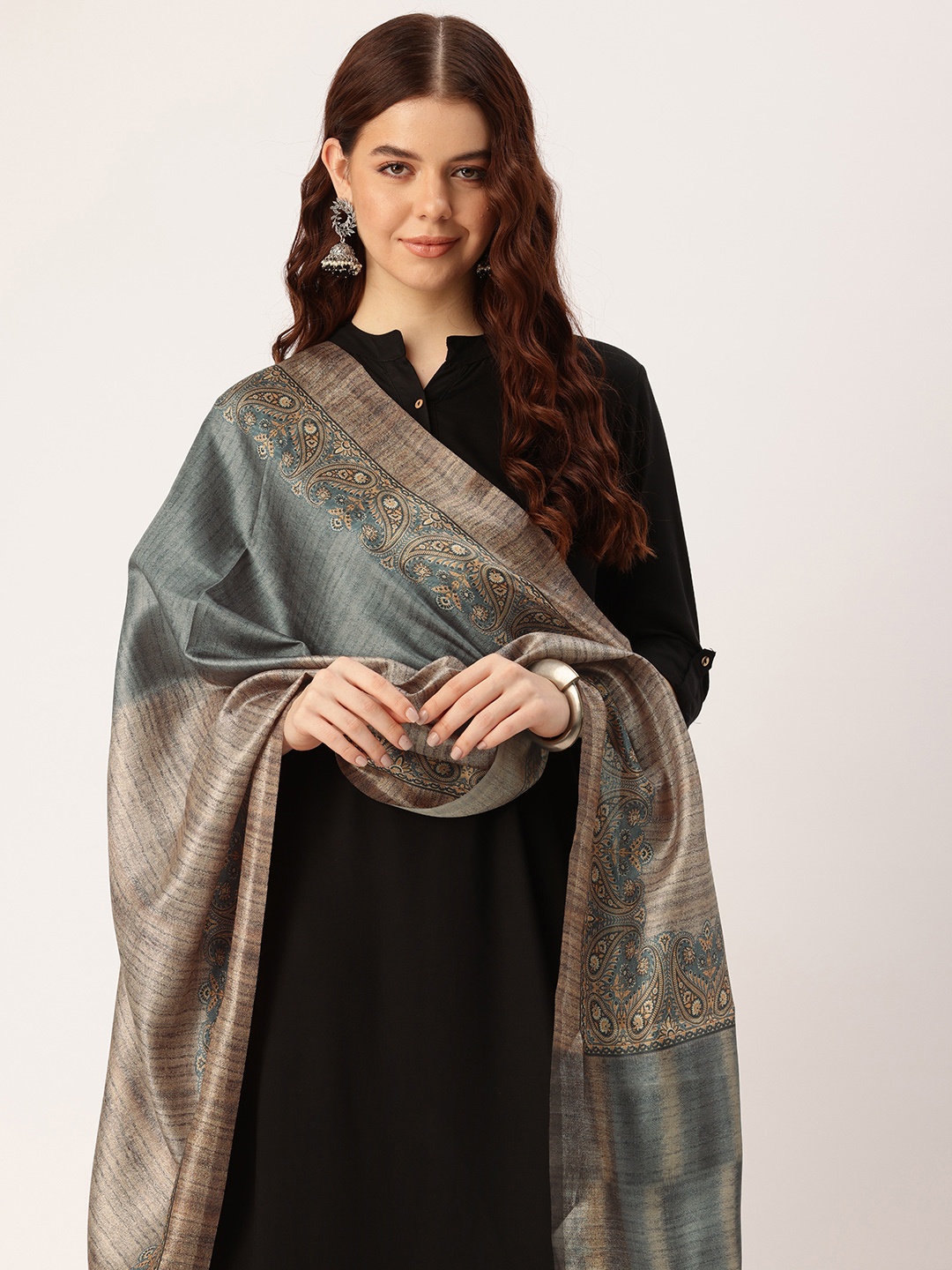 

SANGAM PRINTS Ethnic Motifs Printed Dupatta, Blue