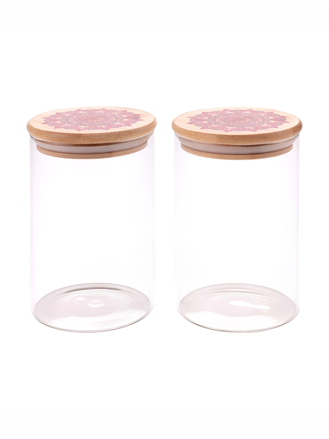 

The Better Home Transparent & Red 2 Pieces Kitchen Containers With Lid 1L Each