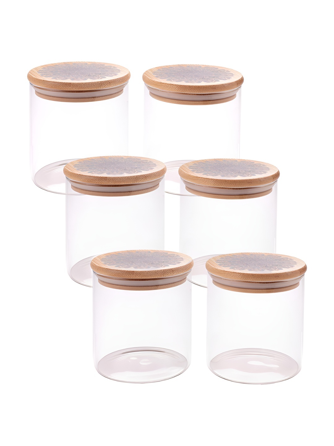 

The Better Home Transparent & Blue 6 Pieces Containers Set With Lid 300 ml Each