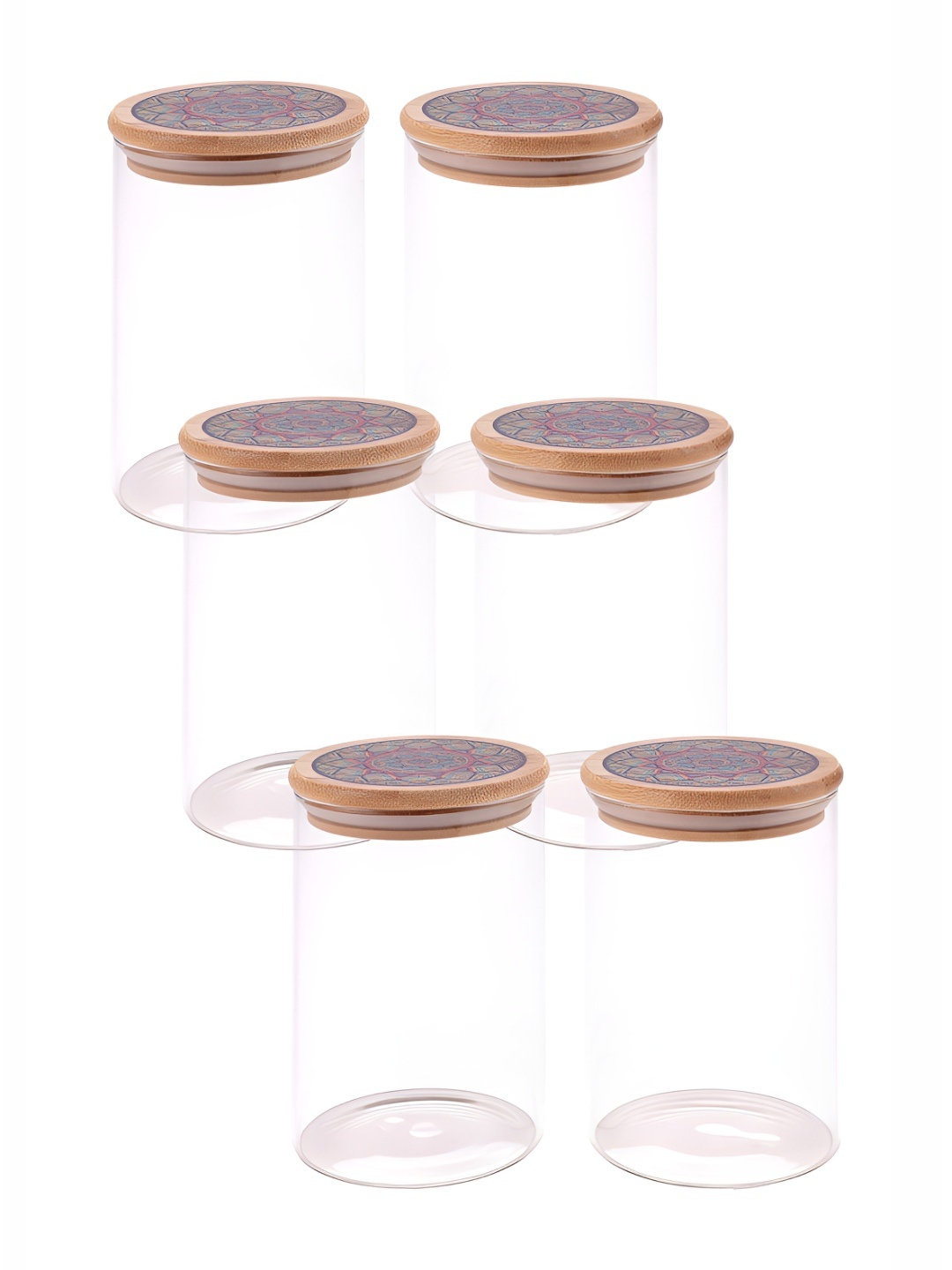 

The Better Home Transparent & Purple 6 Pieces Containers Set With Lid 1 L Each