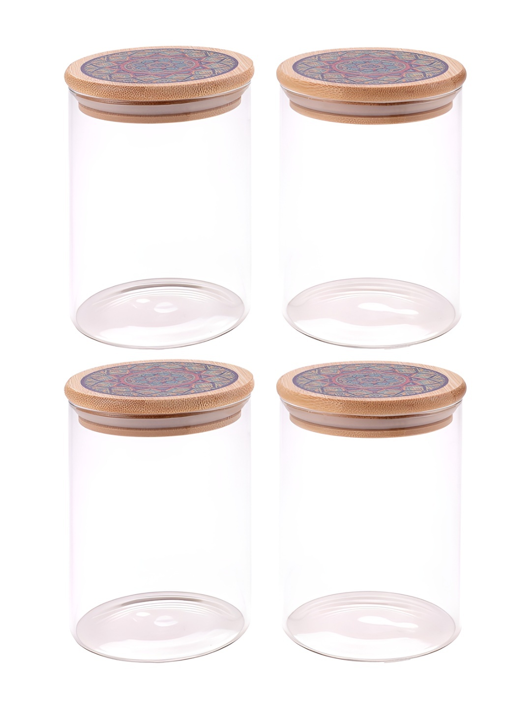 

The Better Home Transparent & Blue 4 Pieces Containers With Lid 600ml Each