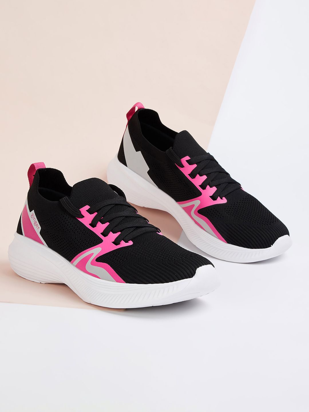 

Ginger by Lifestyle Women Round Toe Comfort Insole Sneakers, Black