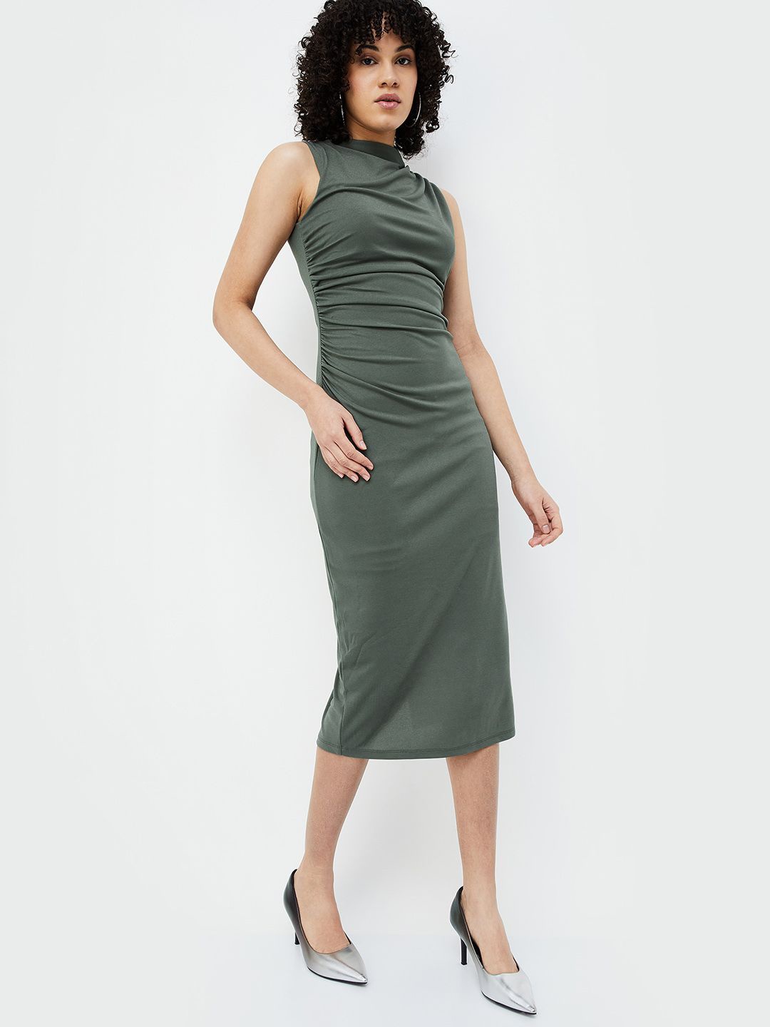 

Ginger by Lifestyle Sheath Midi Dress, Olive