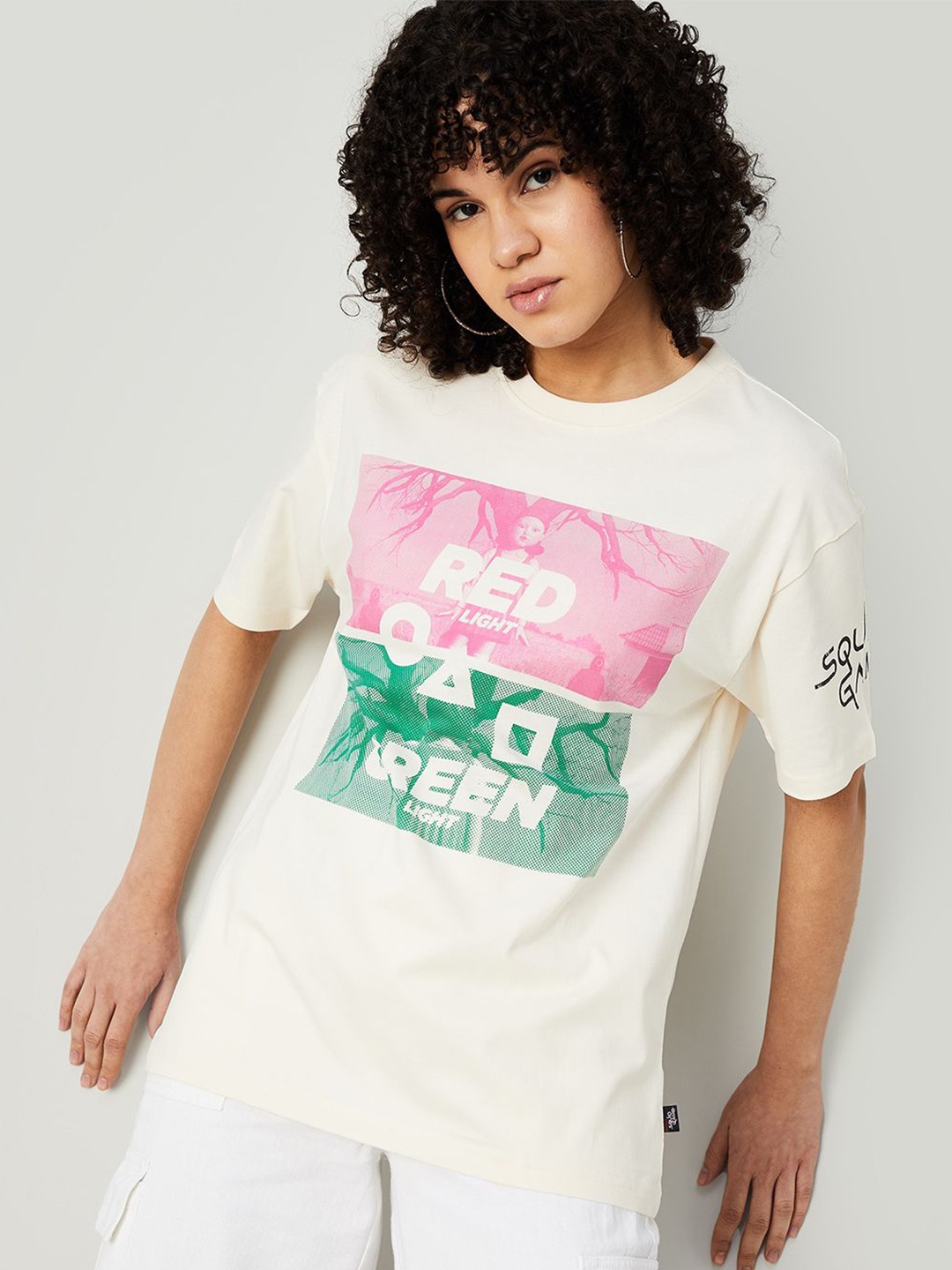 

Ginger by Lifestyle Women Typography Printed T-shirt, Pink