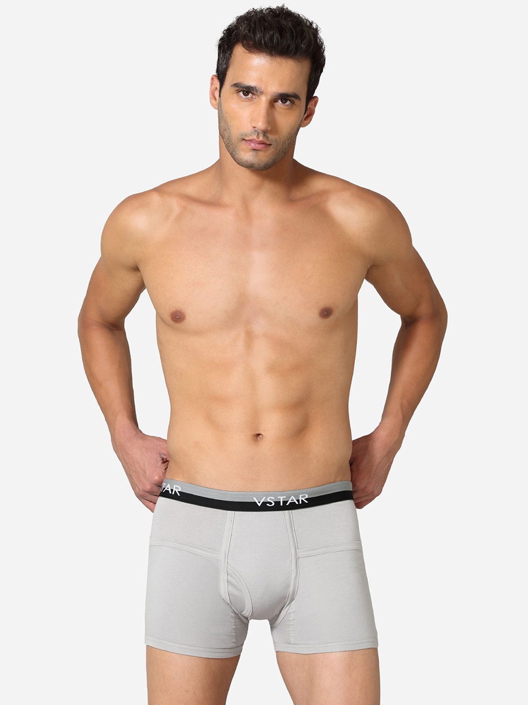 

VStar Premium Cotton Trunk With Pouch Fly Opening ARROW NEO-ALLOY, Grey