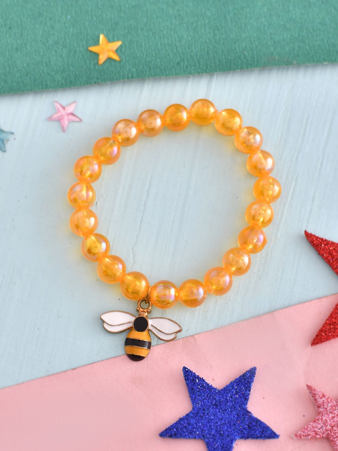 

Voylla Kids Beaded Bumblebee Kids Rakhi, Orange