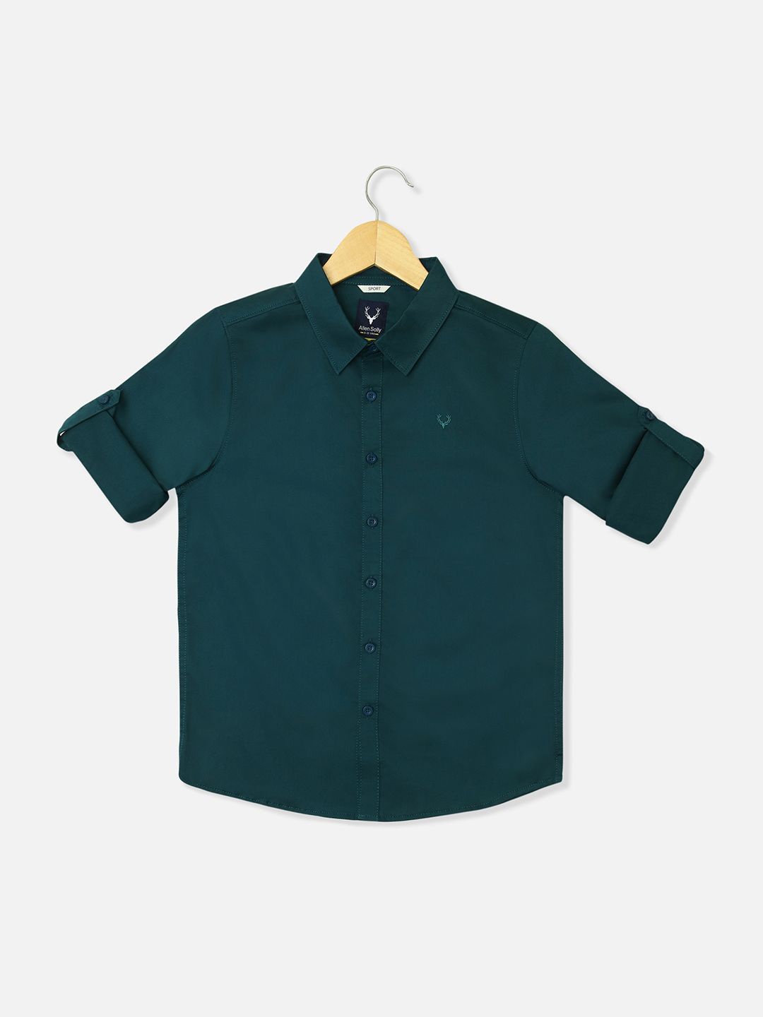 

Allen Solly Junior Boys Slim Fit Opaque Casual Shirt, Green