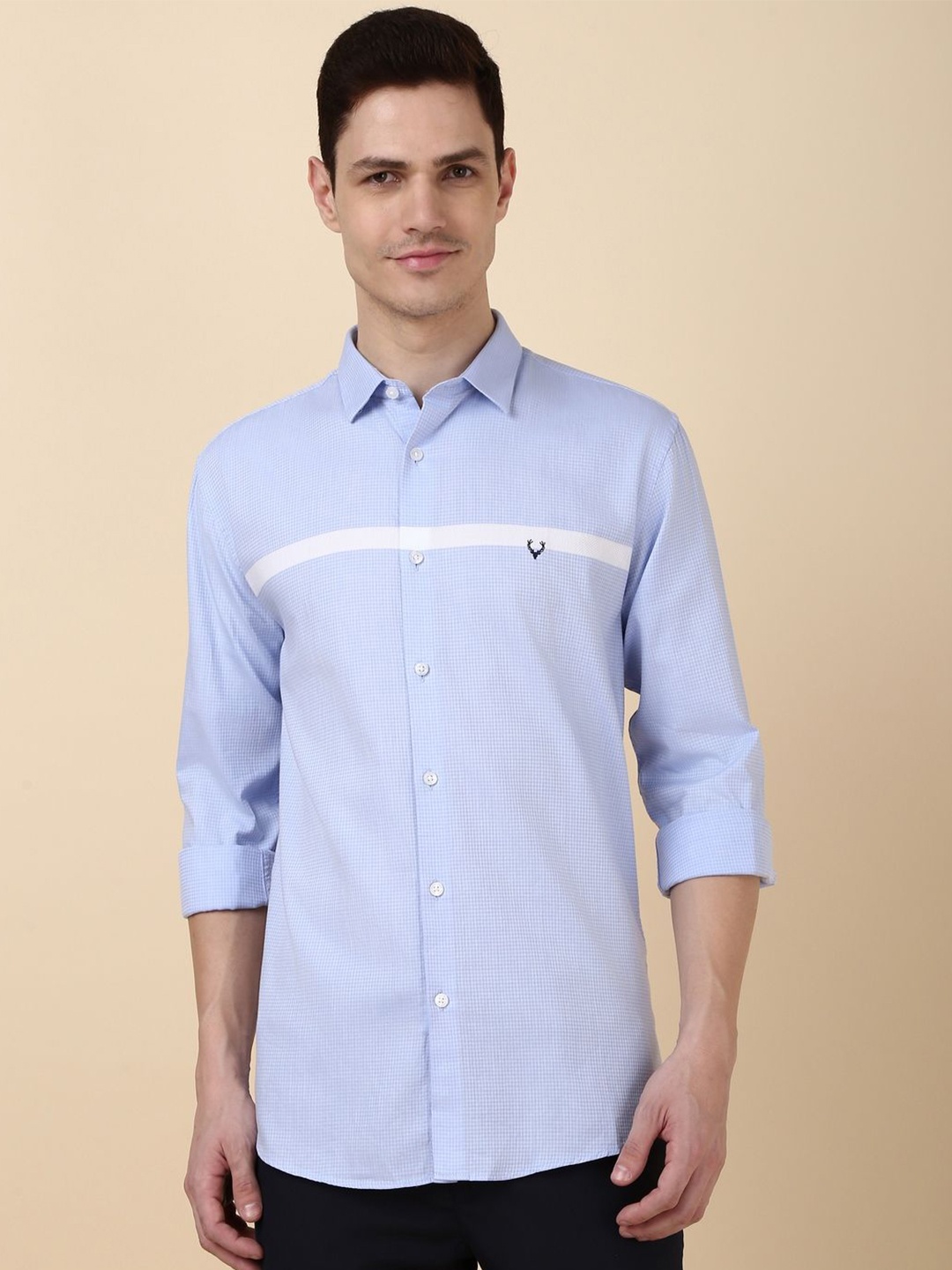 

Allen Solly Men Slim Fit Opaque Casual Shirt, Blue