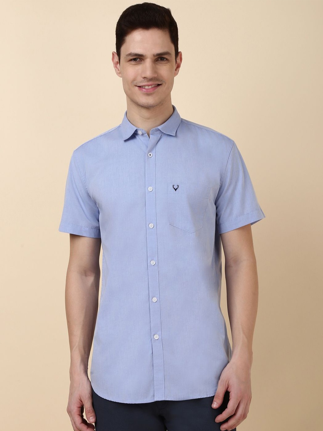 

Allen Solly Men Slim Fit Opaque Casual Shirt, Blue
