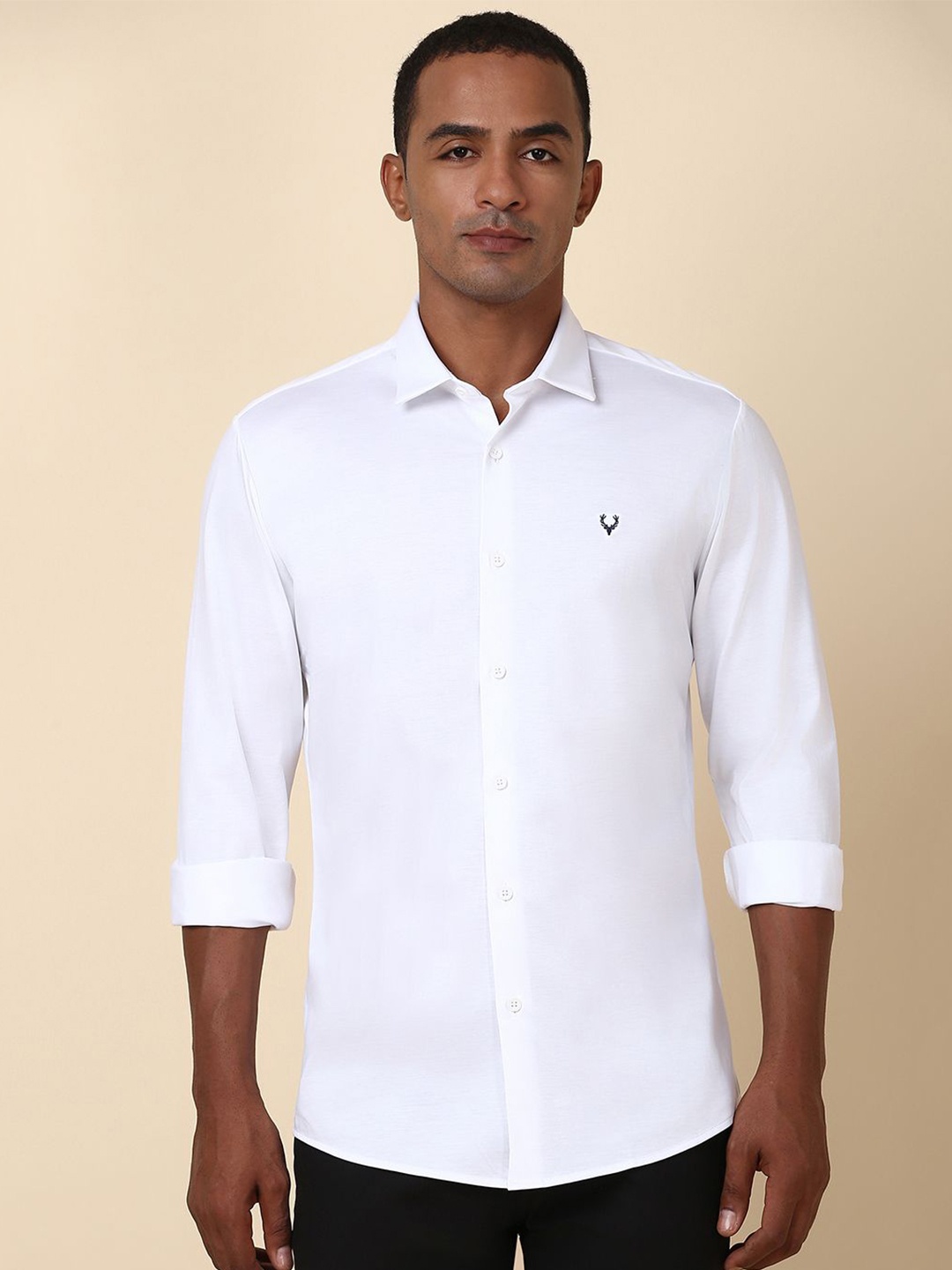 

Allen Solly Men Slim Fit Opaque Casual Shirt, White