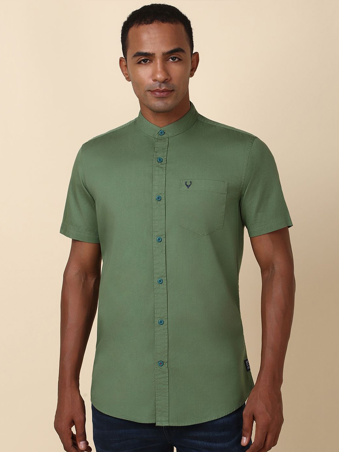 

Allen Solly Men Opaque Casual Shirt, Green